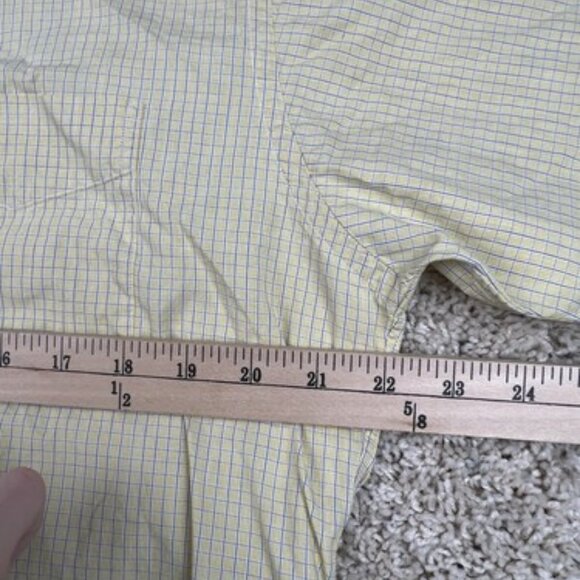 Gitman Bros For Schupp & Snyder Men's 15.5 34 Long Sleeve Yellow Check Button Up - Picture 6 of 8